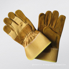 Goldener Rindspaltlederhandschuh-3070